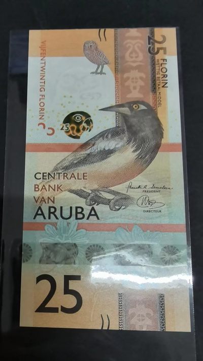 阿鲁巴2019年25弗罗林 A冠 美洲纸币 实物图 UNC - 阿鲁巴2019年25弗罗林 A冠 美洲纸币 实物图 UNC
