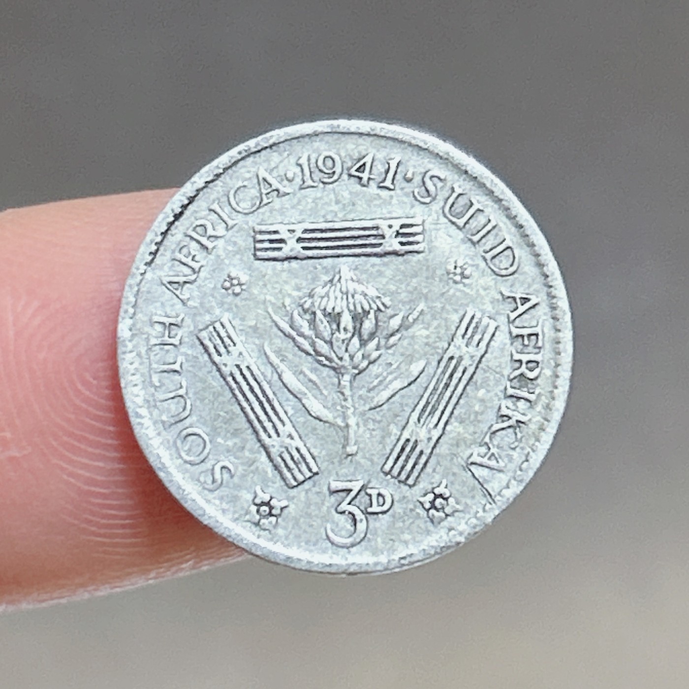 全场一元起拍 银币专场 第47期 1941年英属南非乔治六世3便士小银币 1.4g