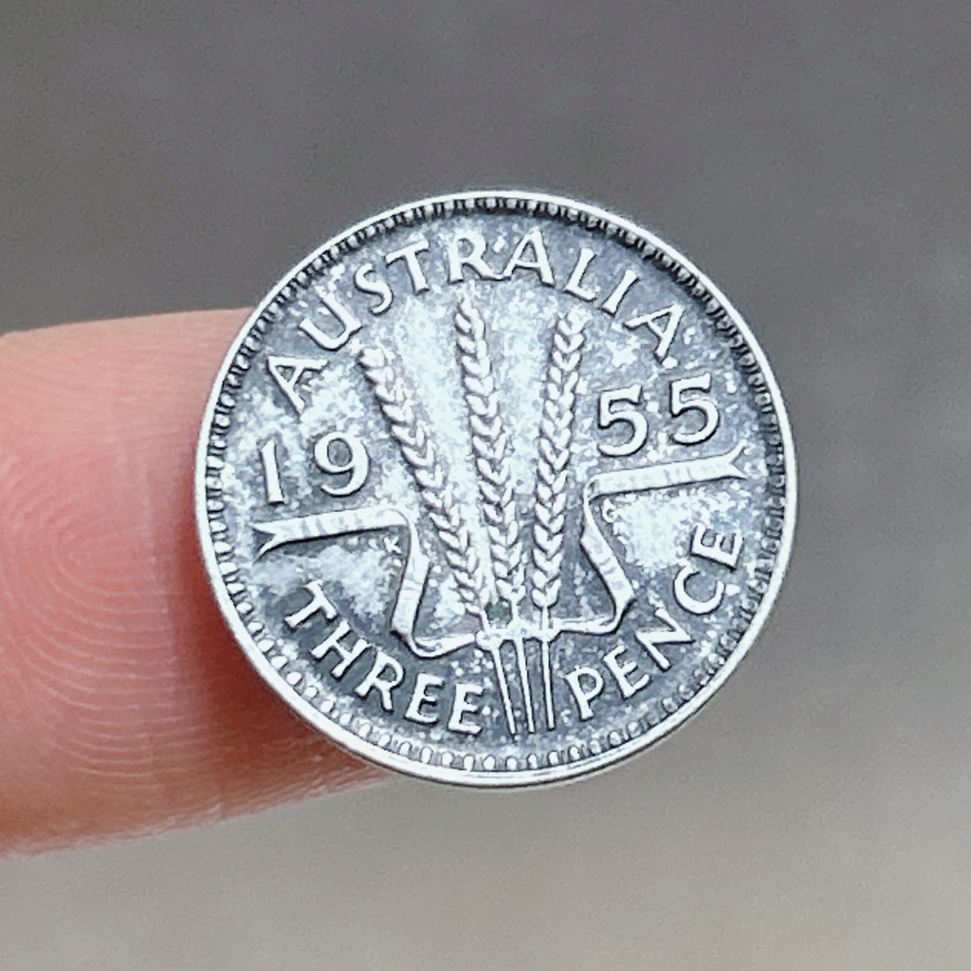 全场一元起拍 银币专场 第47期 澳大利亚1955年3便士银币 小麦银币 伊丽莎白二世 1.4g