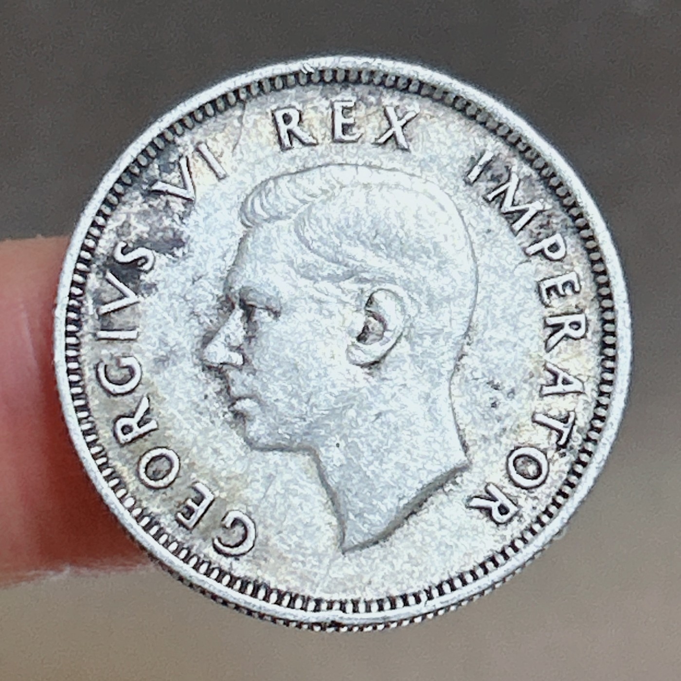 全场一元起拍 银币专场 第47期 英属南非1943年1先令银币 乔治六世 美品 5.6g