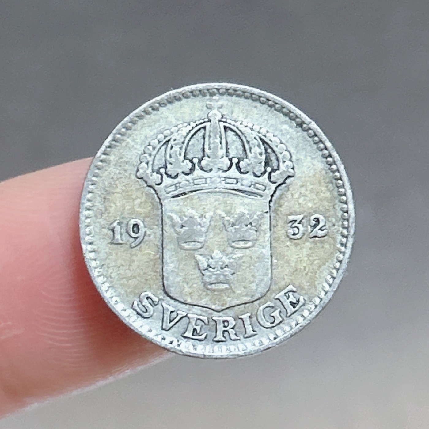第一海外回流一元起拍收藏 银币专场 第70期 瑞典1932年25欧尔小银币 2.4g