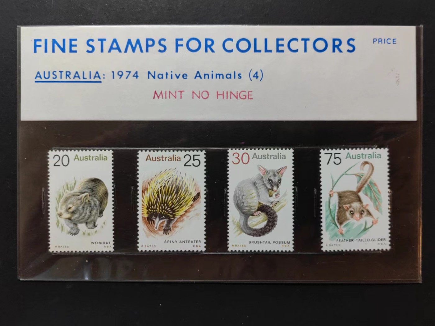 澳大利亚小邮本🔥💥（拍卖，澳小本票值高，值得收藏）专场 第③⑦场 澳大利亚1974年 本土小动物（全新无戳）