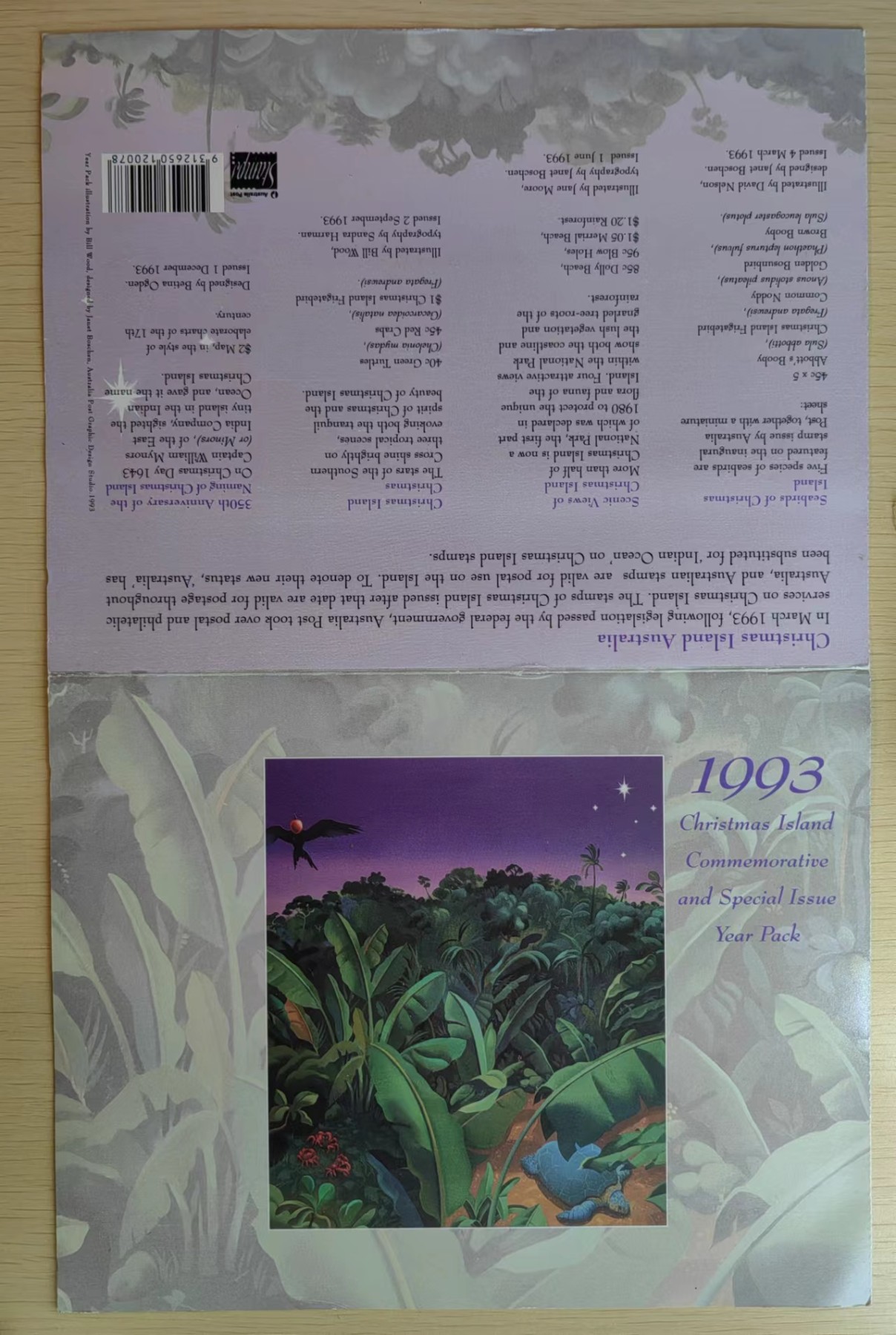 联合阁邮币社™ ——“澳大利亚小邮本专场” 澳大利亚1993年 澳大利亚圣诞岛的风光（全新无戳，高面值一本）