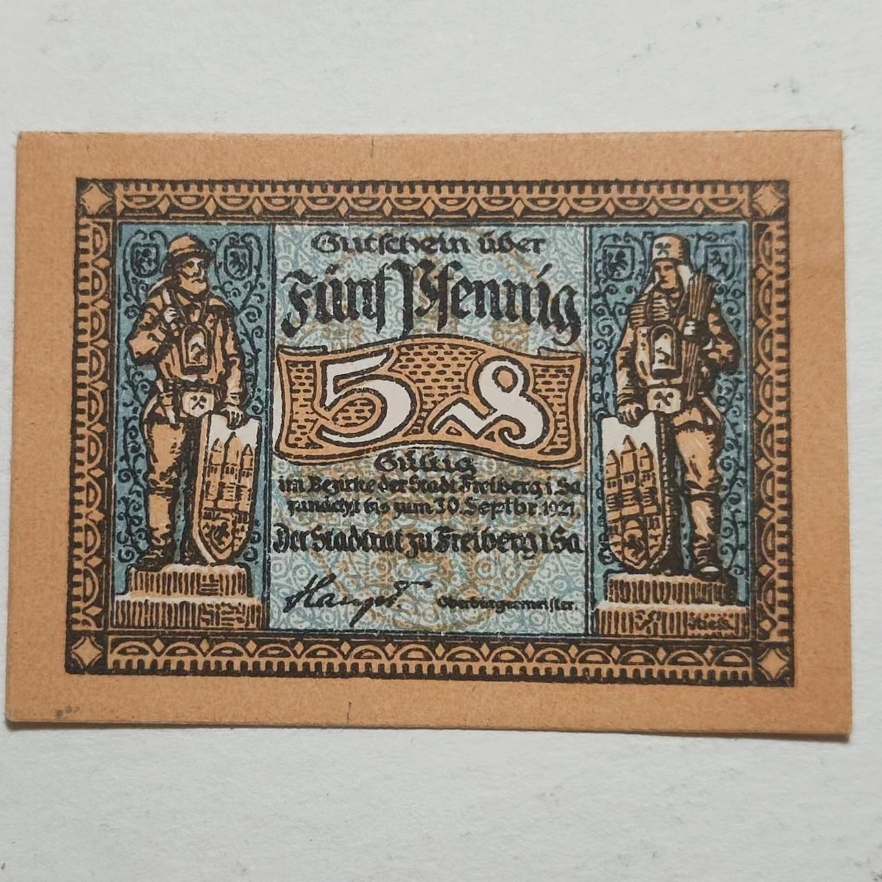 🎡物与斋第2场-德紧及欧洲回流钱币（0元起自动拍） 德国紧急状态纸币3，5芬尼，未流通品相