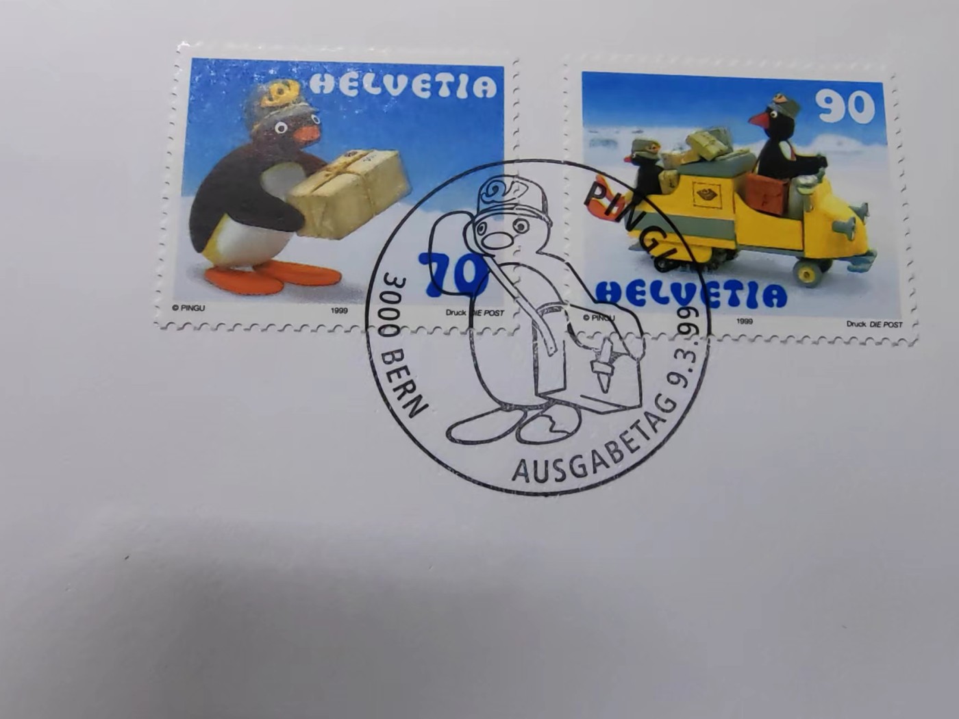 精选多國郵票品🔥💥（拍卖场）专场 第③⑧场 瑞士1999年 邮递员企鹅
