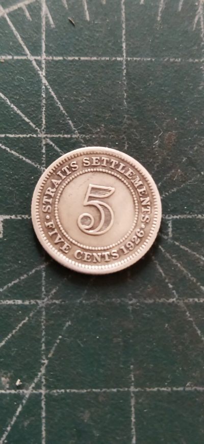 外国硬币初藏散币银币第13场(每周1场，周四上拍) - 英属海峡5分银币1926年。