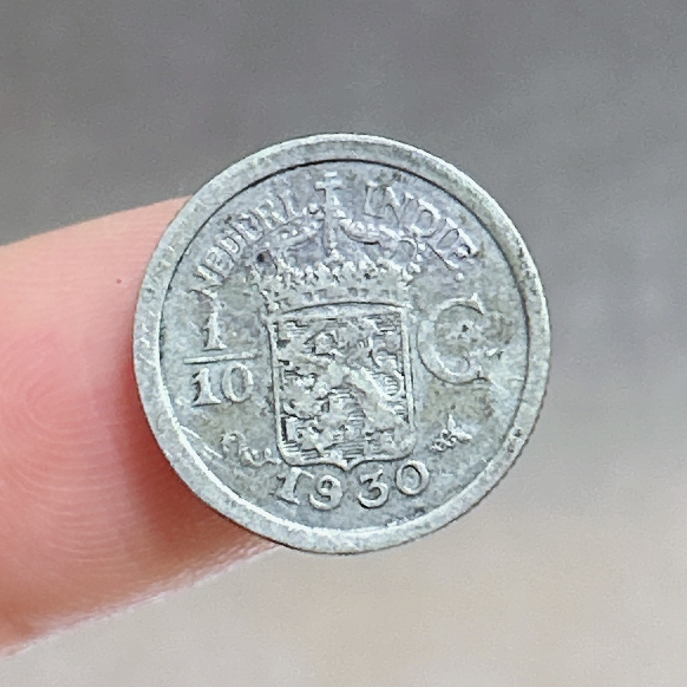 全场一元起拍 银币专场 第47期 荷属印度（印度尼西亚）1930年0.1盾银币 1.3g