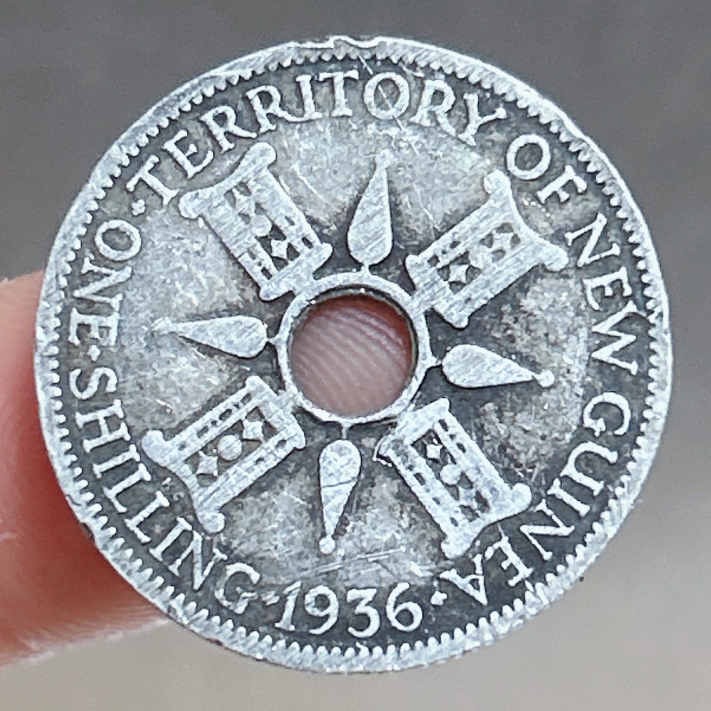 第一海外回流一元起拍收藏 银币专场 第70期 英属新几内亚1936年1先令银币 乔治五世