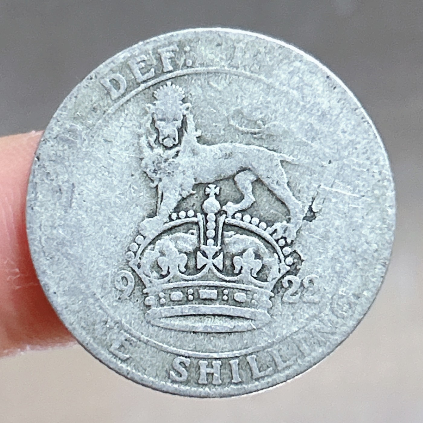 第一海外回流一元起拍收藏 银币专场 第70期 1922英国乔治五世1先令狮子小银币 5.5g