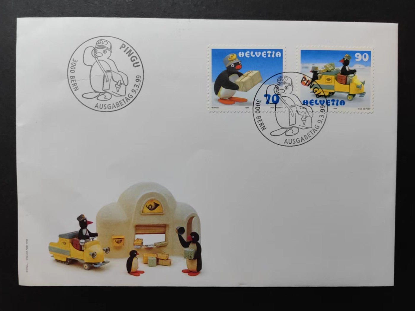 精选多國郵票品🔥💥（拍卖场）专场 第③⑧场 瑞士1999年 邮递员企鹅