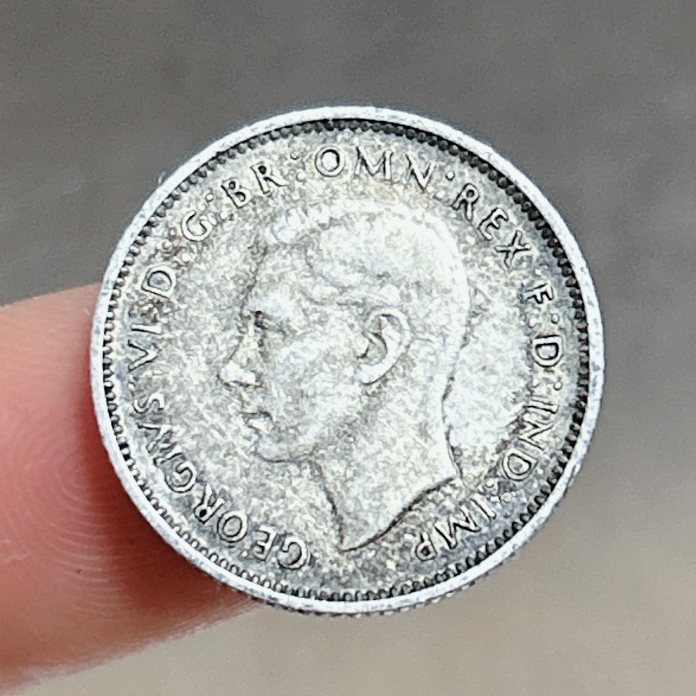 全场一元起拍 银币专场 第47期 澳大利亚1938年6便士银币 乔治六世 2.8g