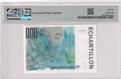 🌗乐淘淘世界纸币拍卖 第33期 测试钞专场🌓 法国测试钞 莫里斯·拉威尔 PMG66EPQ