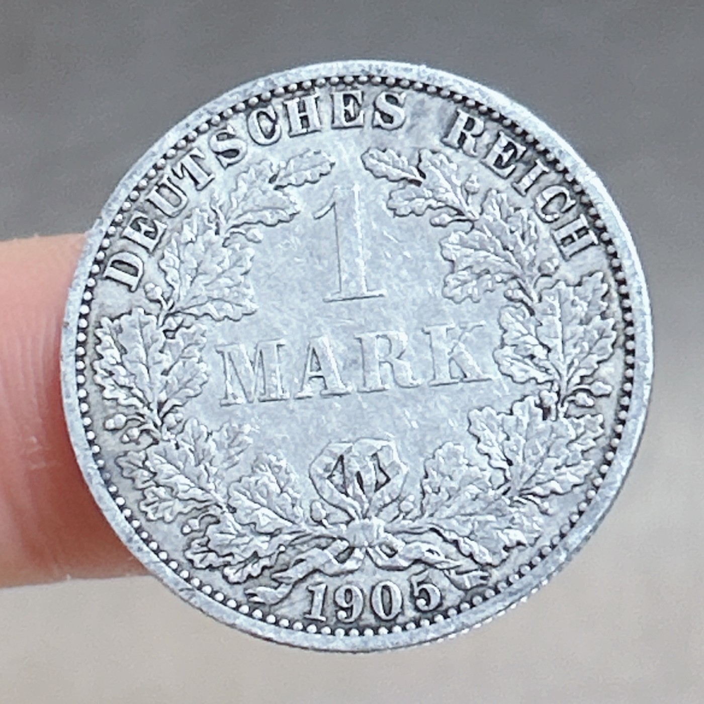 全场一元起拍 银币专场 第47期 1905年德国1马克银币一战普鲁士银元德意志鹰徽 好品 重5.5g