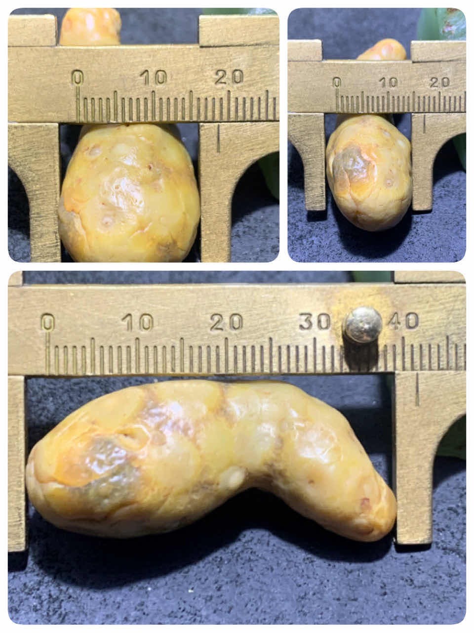 精美戈壁高玉化心脏形鱼籽纹筋脉石原石一颗，