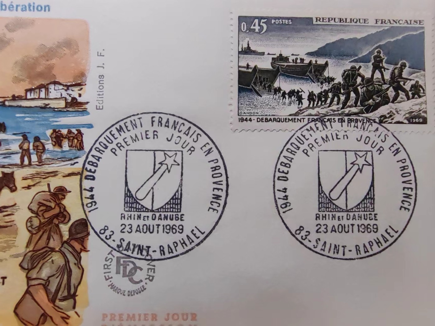 精选多國郵票品🔥💥（拍卖场）专场 第③⑧场 法国1969年 二战胜利25周年 拉特尔·德·塔西尼将军