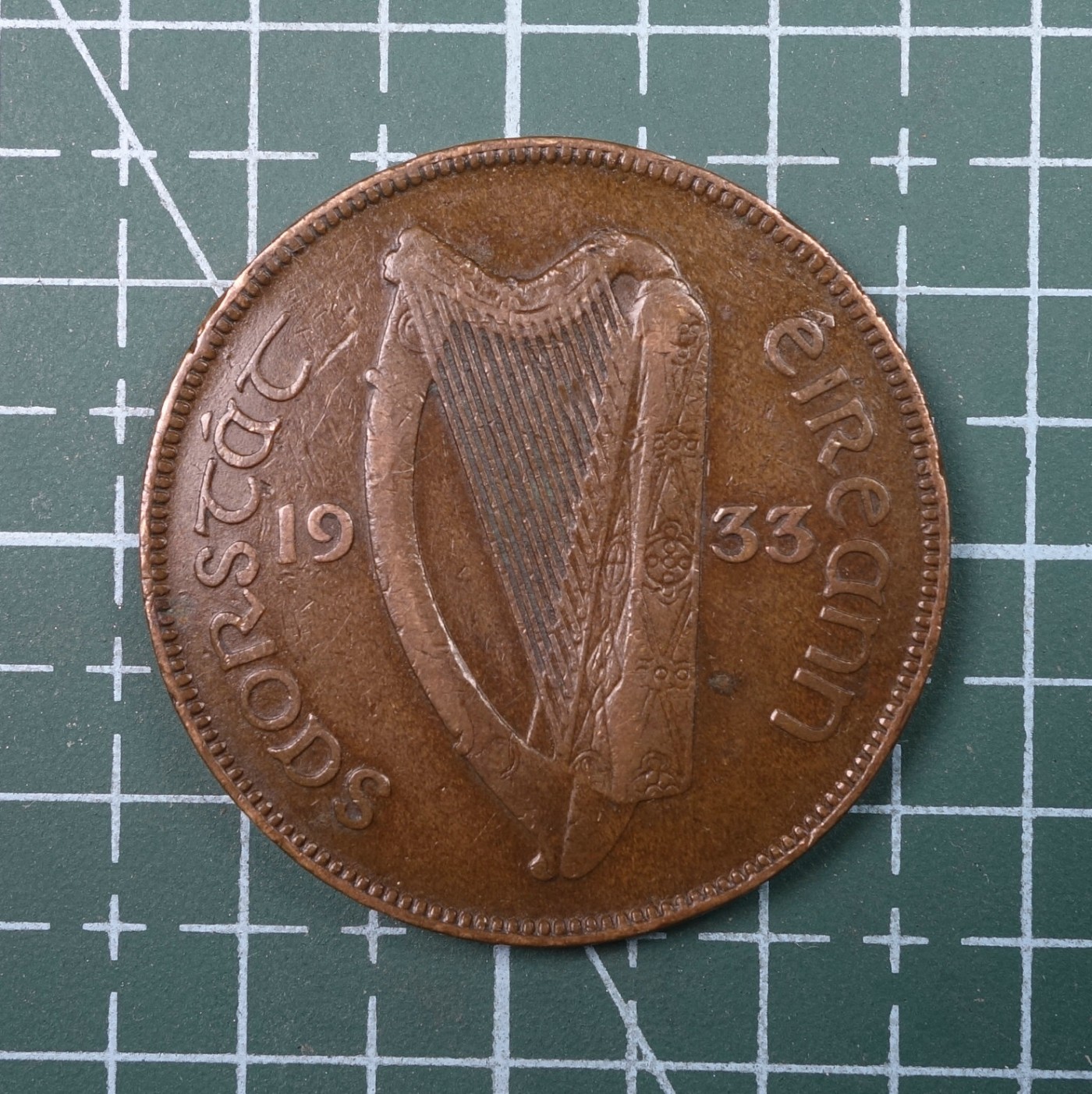 天业钱币散币、银币拍卖第22次专场 全场0元起拍0佣金，欢迎围观参拍 爱尔兰1933年1便士大铜币