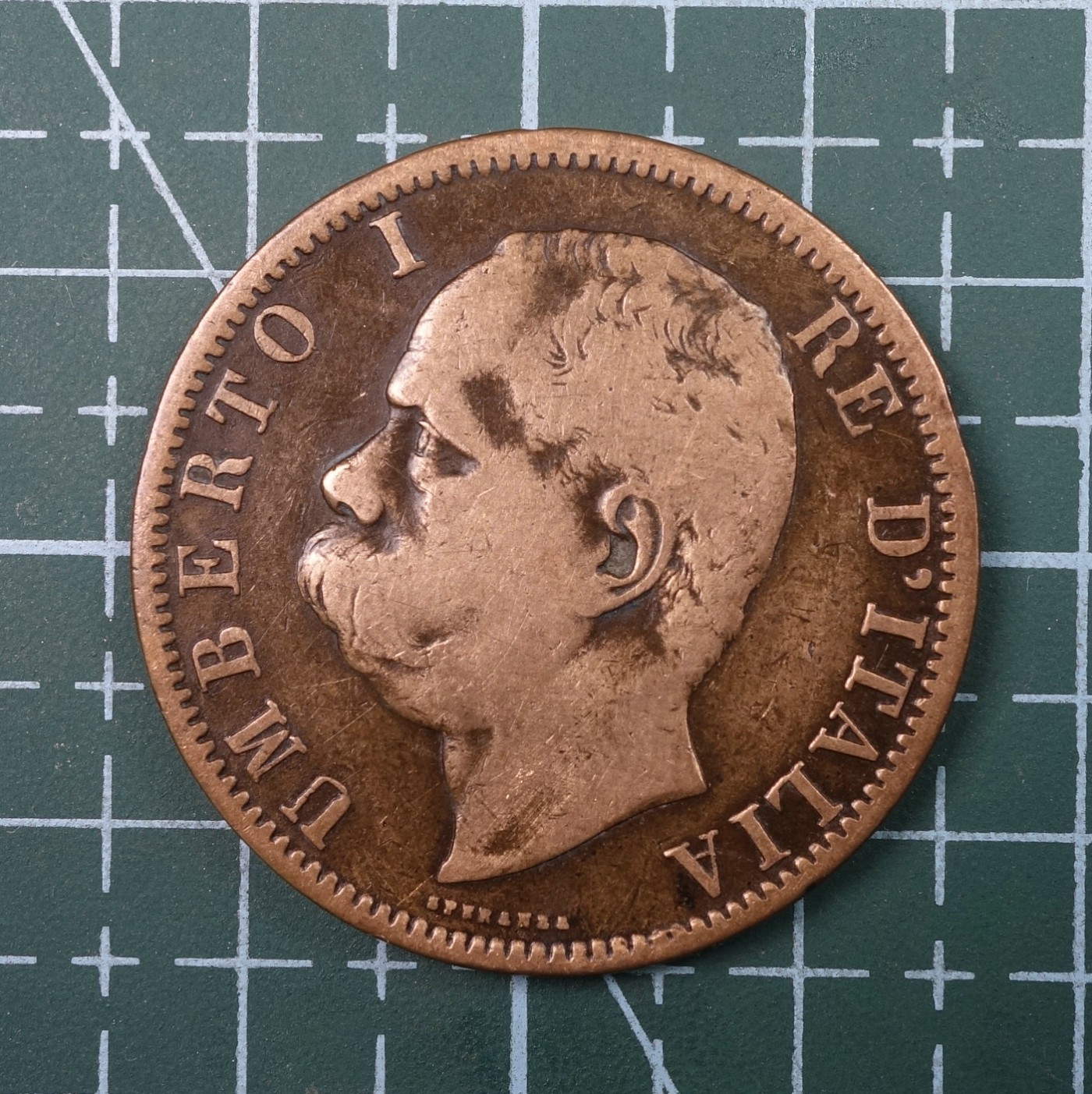 天业钱币散币、银币拍卖第22次专场 全场0元起拍0佣金，欢迎围观参拍 意大利翁贝托1894年10分铜币