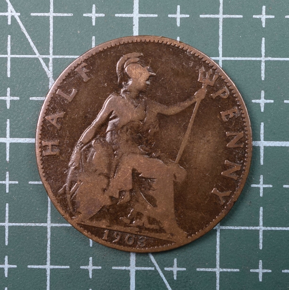 天业钱币散币、银币拍卖第22次专场 全场0元起拍0佣金，欢迎围观参拍 英国1903年半便士铜币