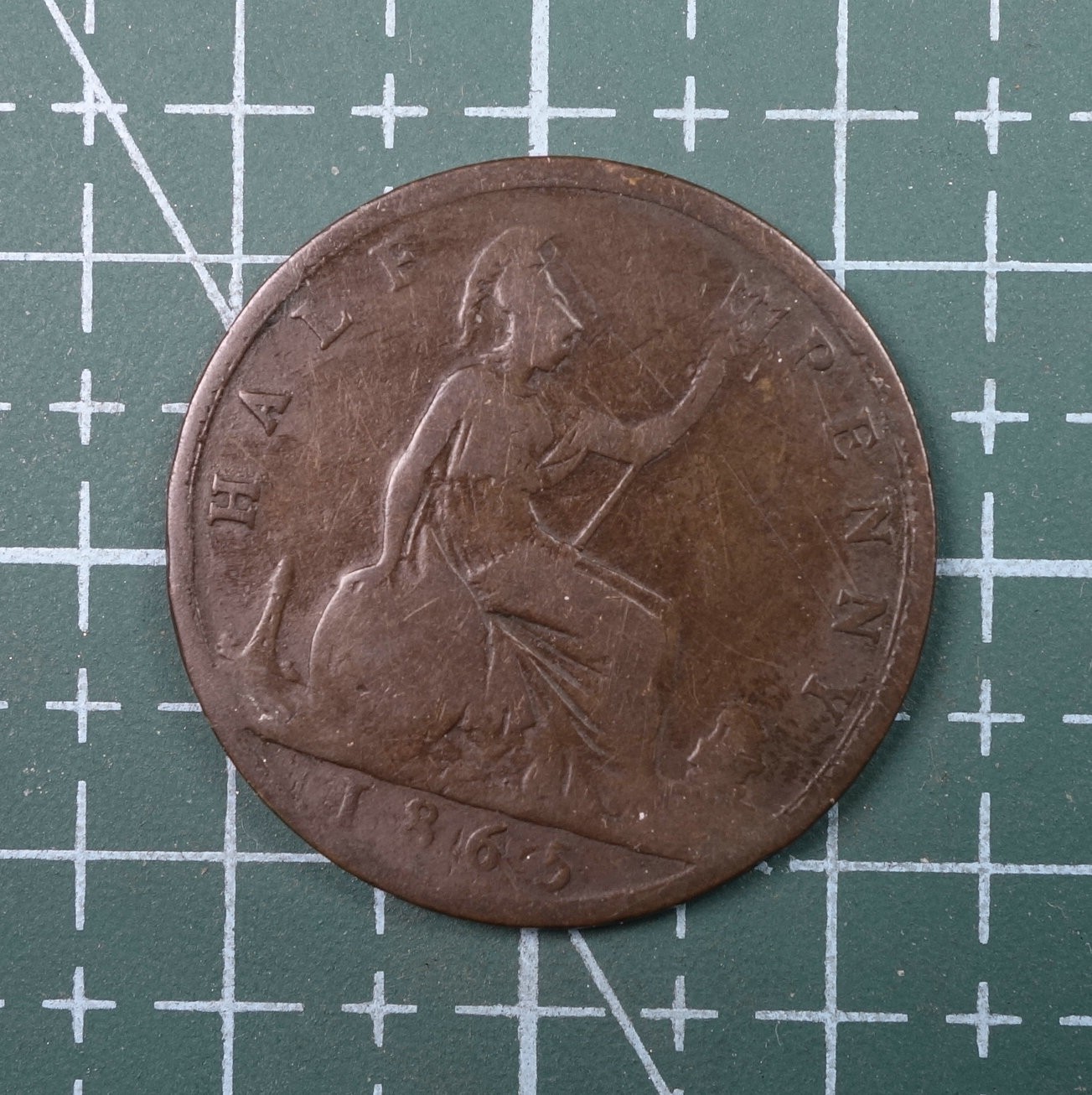 天业钱币散币、银币拍卖第22次专场 全场0元起拍0佣金，欢迎围观参拍 英国1865年半便士铜币