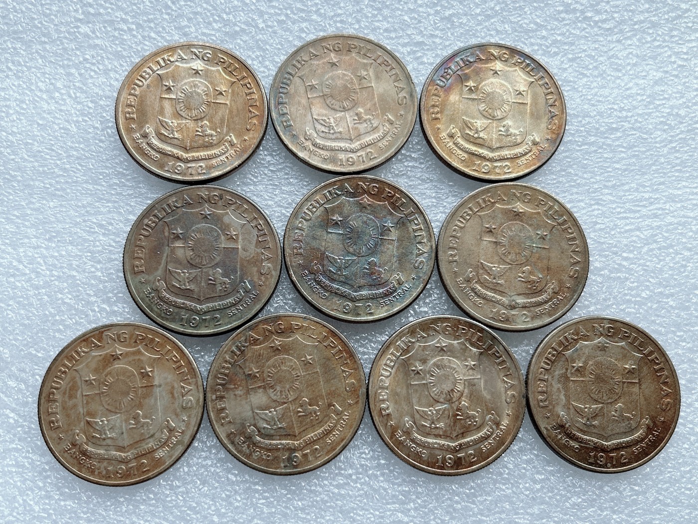 全场一元起拍 世界钱币散币、银币专场 第46期 菲律宾70年代1比索大镍币 10枚