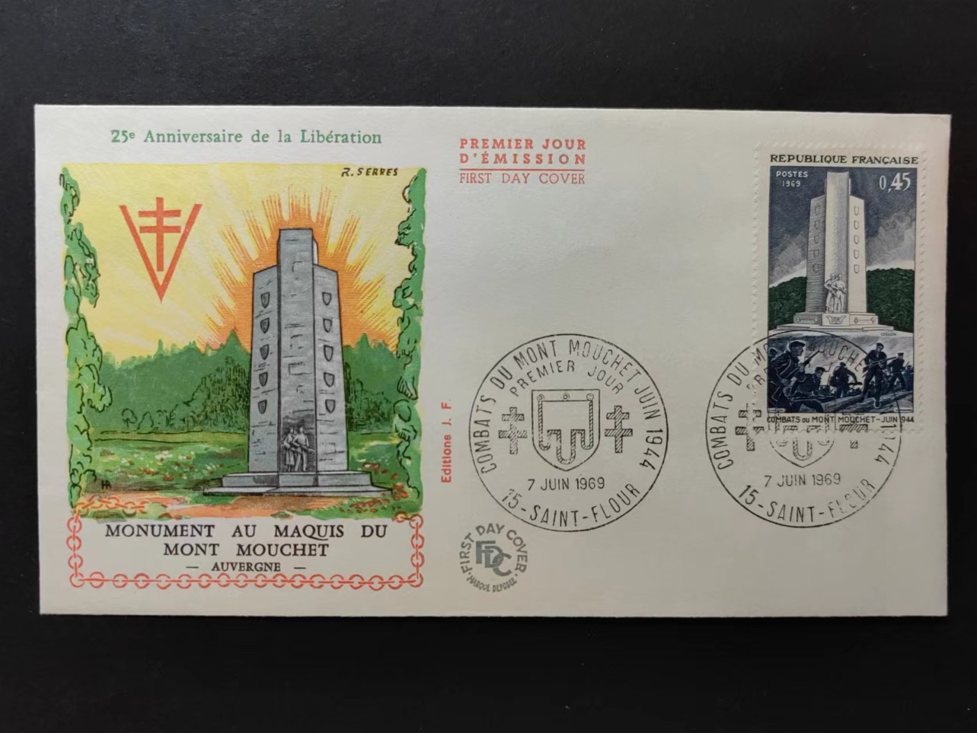 精选多國郵票品🔥💥（拍卖场）专场 第③⑧场 法国1969年 二战胜利25周年 英雄纪念碑