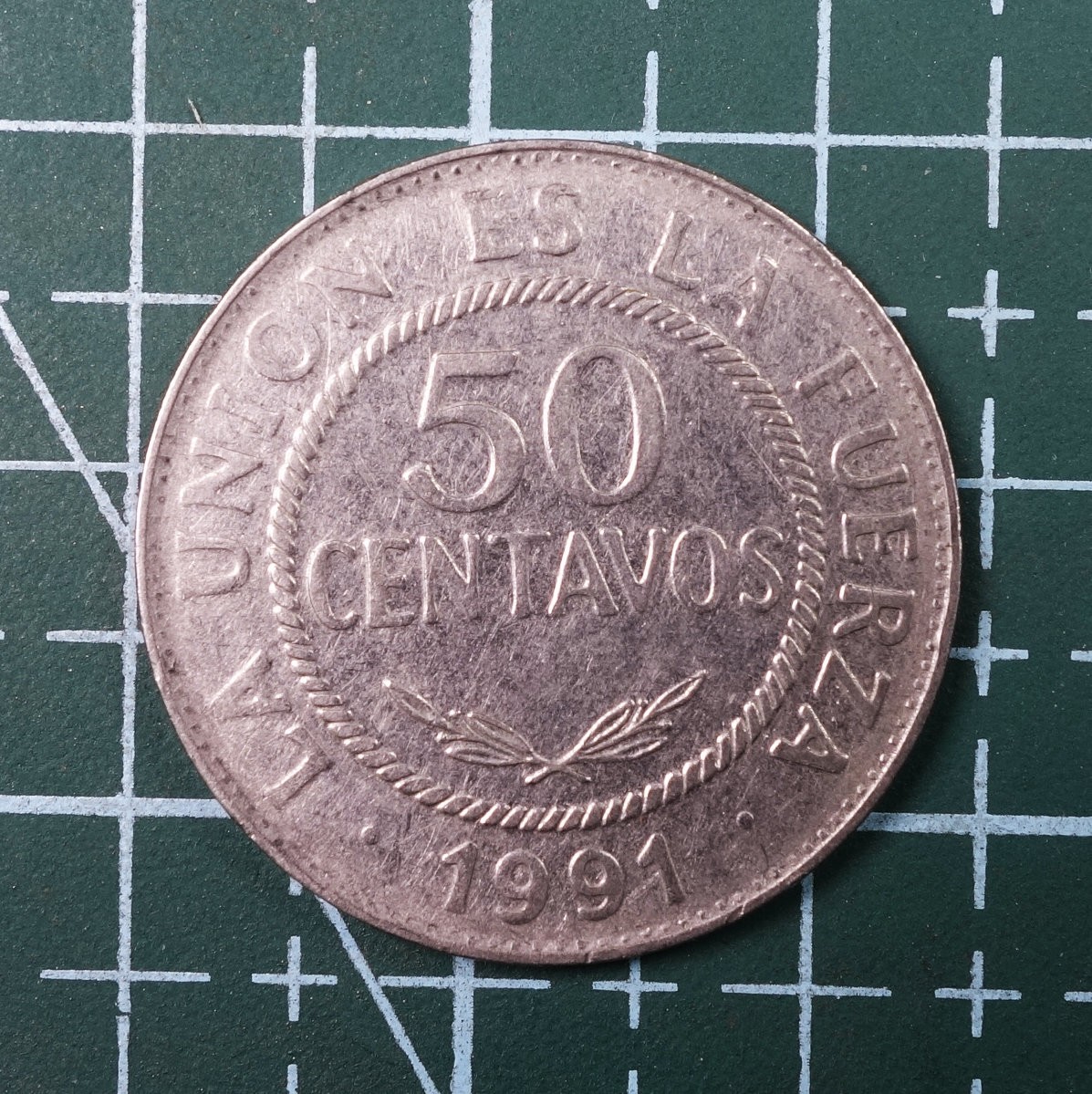 天业钱币散币、银币拍卖第22次专场 全场0元起拍0佣金，欢迎围观参拍 玻利维亚1991年50分