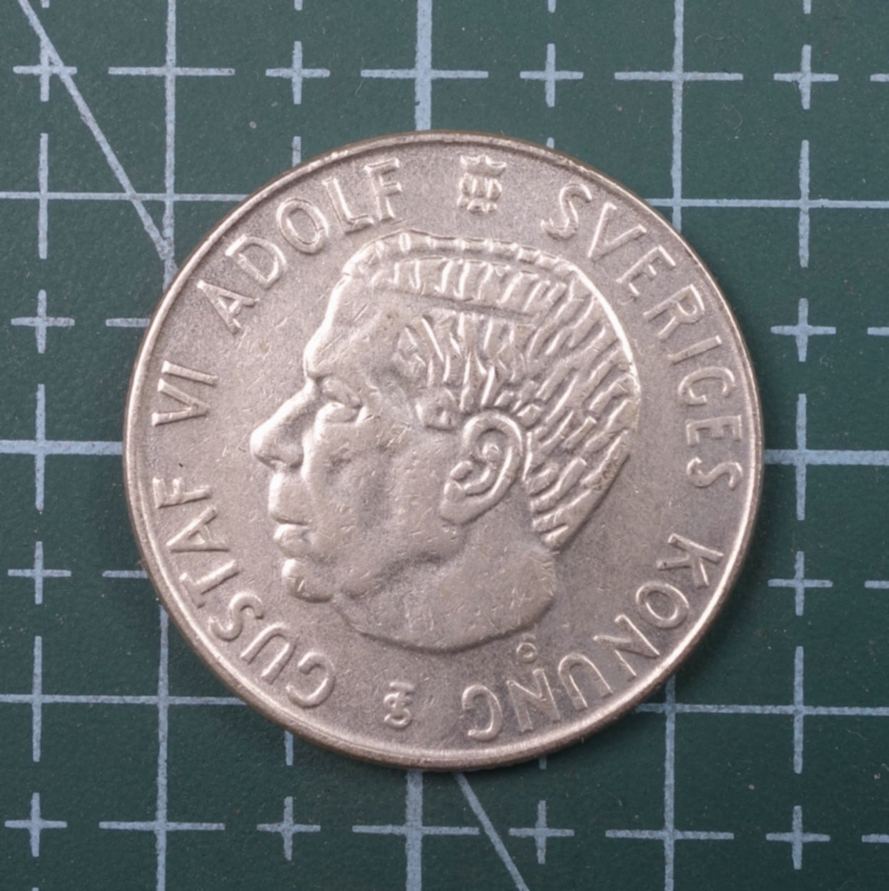 天业钱币散币、银币拍卖第22次专场 全场0元起拍0佣金，欢迎围观参拍 瑞典1957年1克朗银币（重量：7克；含银：0.4）