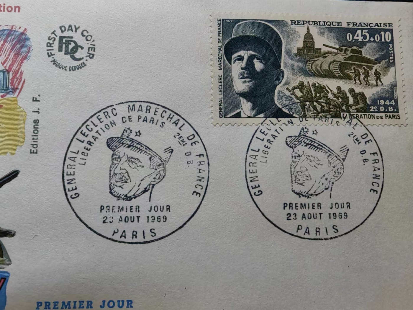 精选多國郵票品🔥💥（拍卖场）专场 第③⑧场 法国1969年 二战胜利25周年 戴高乐将军