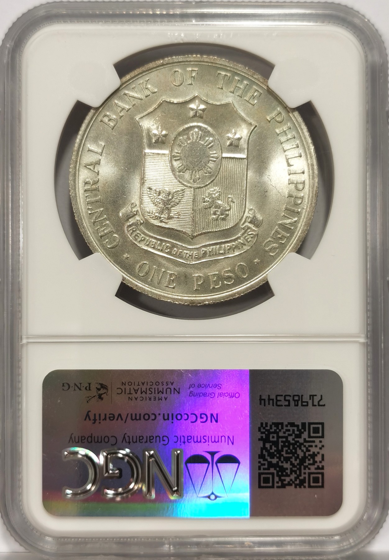 博洋堂世界钱币拍卖第056期（全场包邮） NGC MS64 菲律宾1963年独立领导人波尼斯奥纪念大银币，安达斯·波尼斯奥，菲律宾独立运动主要领导人之一、临时政府首任主席。1896年，主张自决独立的黎刹遭西班牙殖民政权无由处决后，安达斯·波尼斯奥随即率领反抗部队与西班牙政府展开周旋。