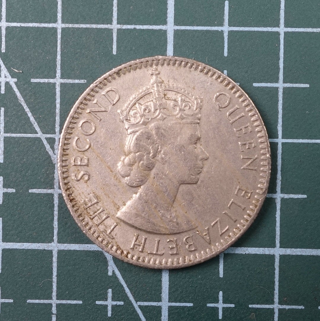 天业钱币散币、银币拍卖第22次专场 全场0元起拍0佣金，欢迎围观参拍 英属毛里求斯1960年1/4卢比