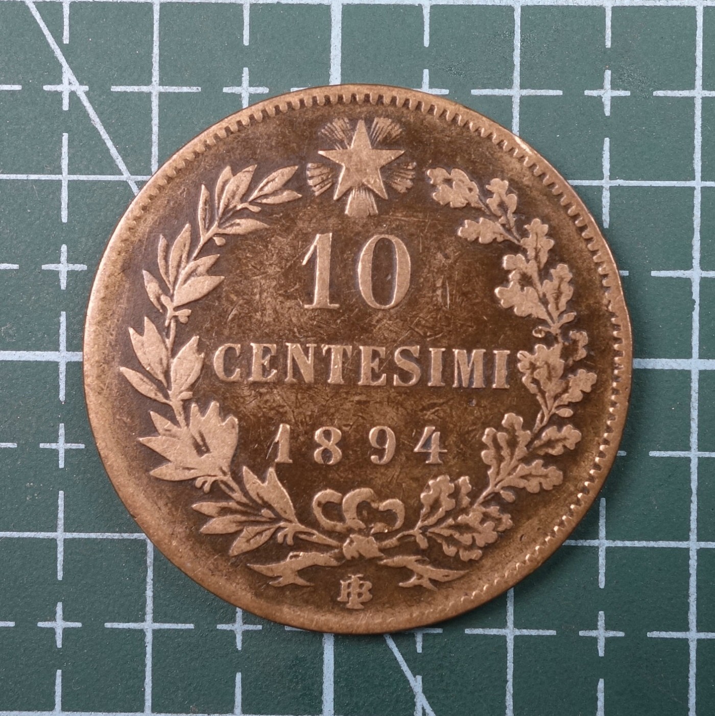 天业钱币散币、银币拍卖第22次专场 全场0元起拍0佣金，欢迎围观参拍 意大利翁贝托1894年10分铜币