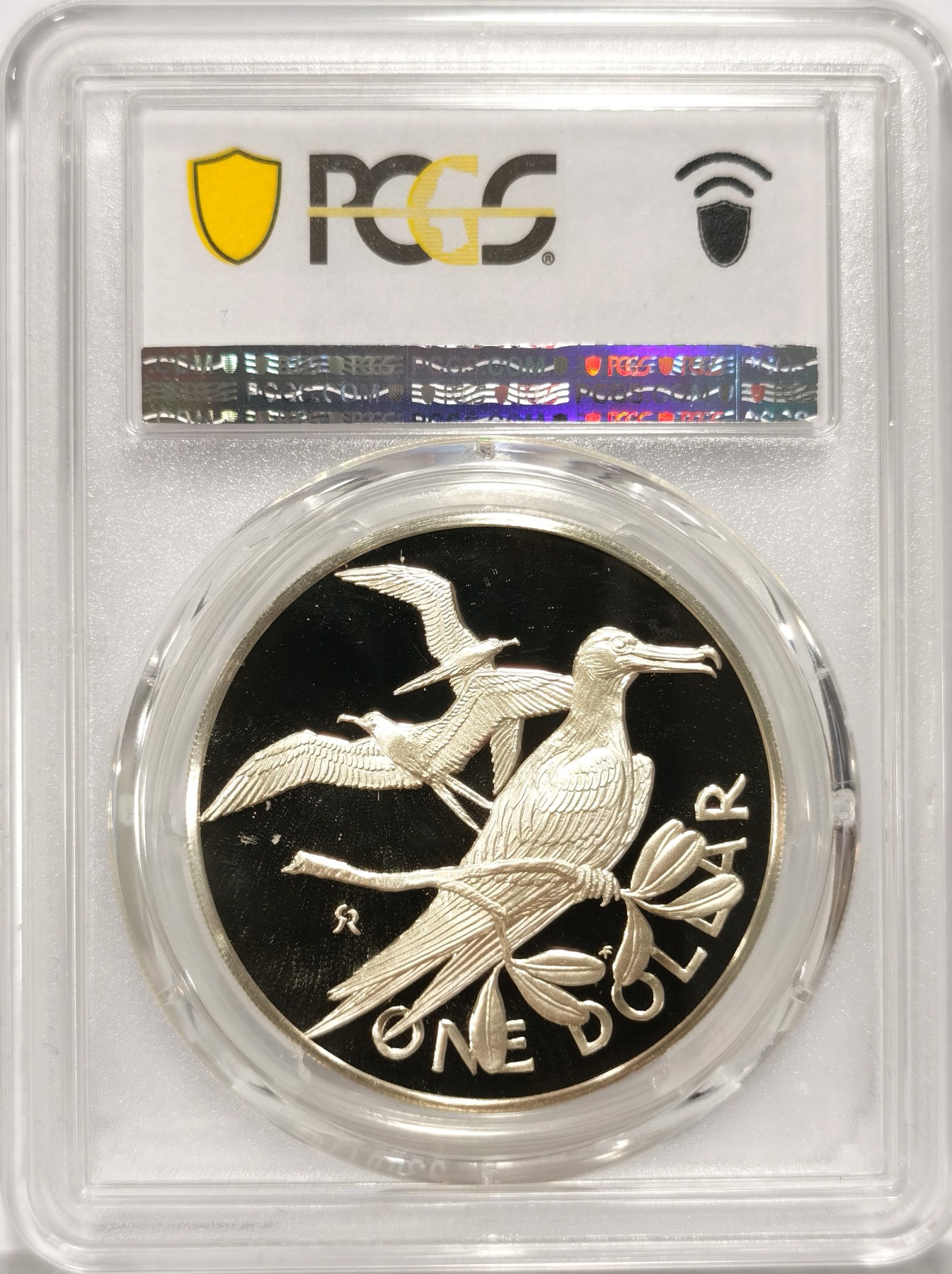 博洋堂世界钱币拍卖第056期（全场包邮） 冠军分 PCGS MS67 维尔京1979年1元精制纪念大银币，唯一冠军分，铸造量5304枚