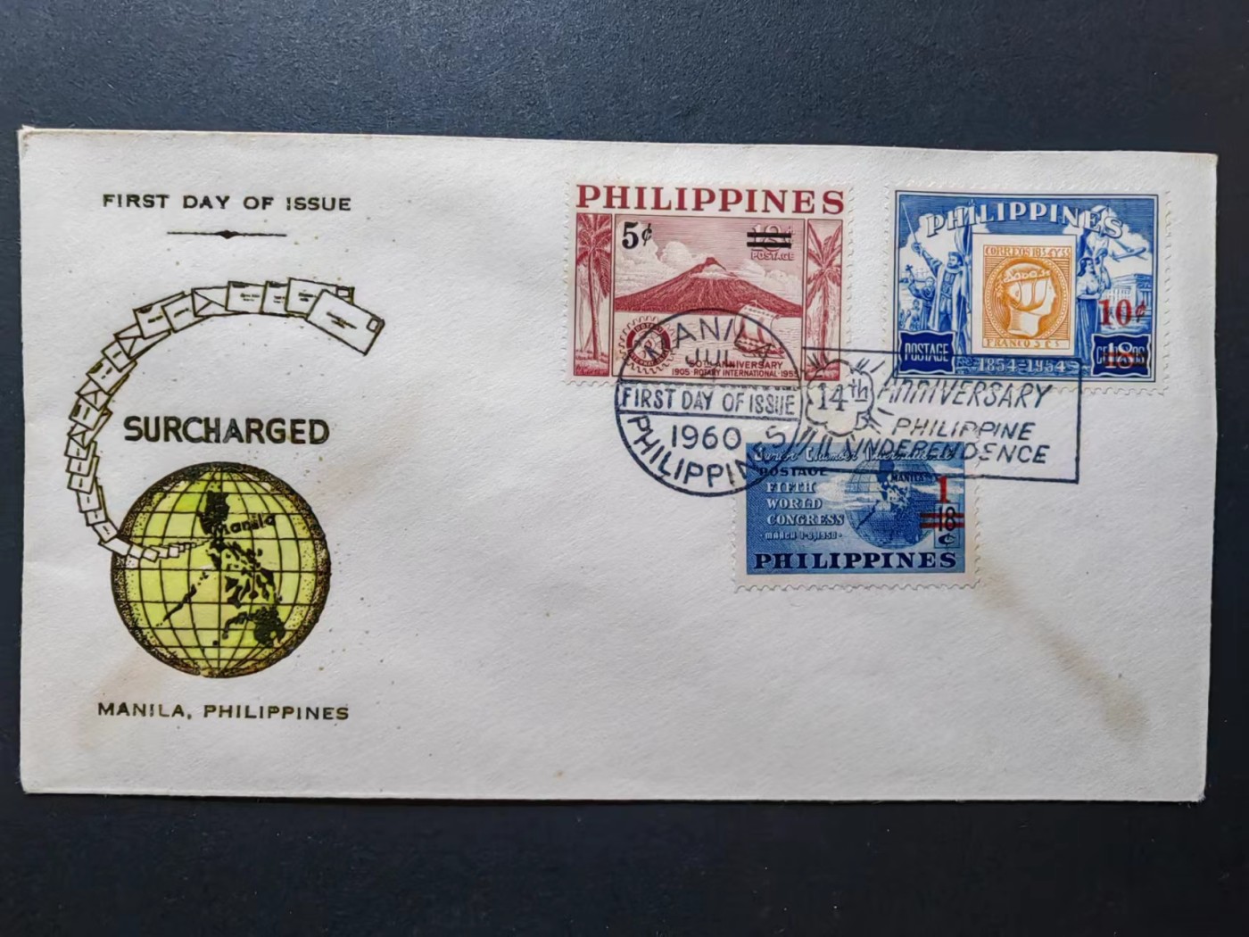 精选多國郵票品🔥💥（拍卖场）专场 第③⑧场 菲律宾马尼拉1960年 邮政附加费发布