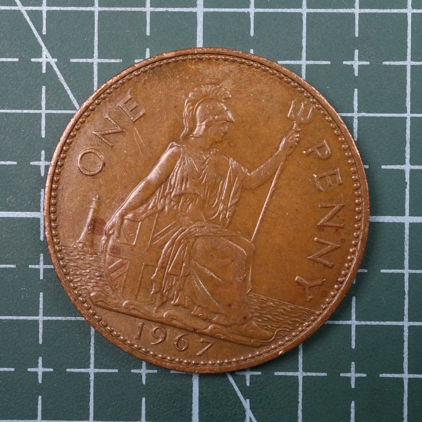 天业钱币散币、银币拍卖第22次专场 全场0元起拍0佣金，欢迎围观参拍 英国1967年1便士铜币