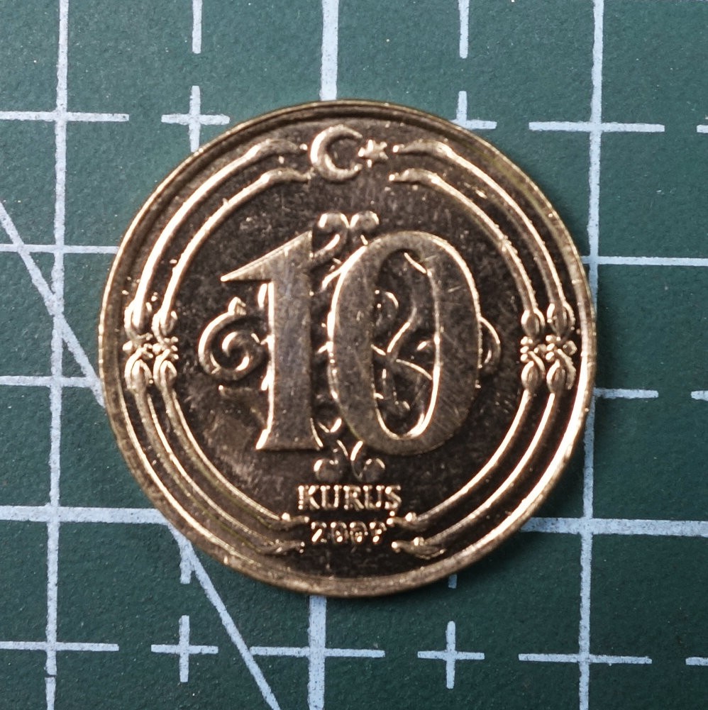 天业钱币散币、银币拍卖第22次专场 全场0元起拍0佣金，欢迎围观参拍 土耳其2009年10克鲁兹