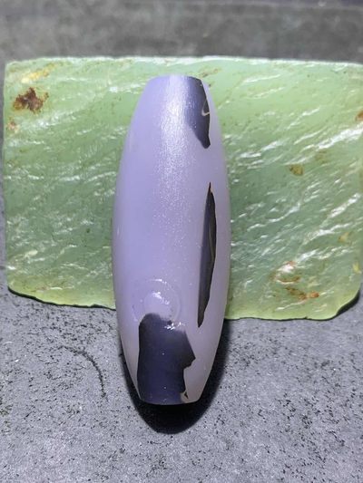 精美亚光高玉化巴西玛瑙手工俏色巧雕一心向佛大桶珠一个 - 精美亚光高玉化巴西玛瑙手工俏色巧雕一心向佛大桶珠一个