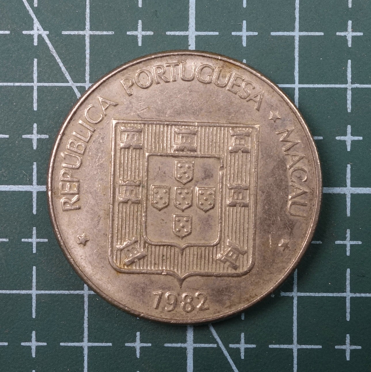 天业钱币散币、银币拍卖第22次专场 全场0元起拍0佣金，欢迎围观参拍 中国澳门1982年双鱼壹元