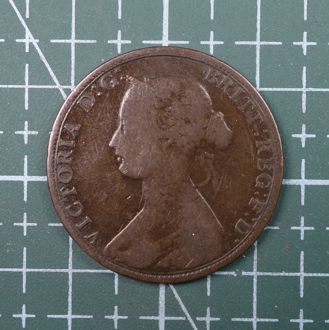 天业钱币散币、银币拍卖第22次专场 全场0元起拍0佣金，欢迎围观参拍 英国1865年半便士铜币