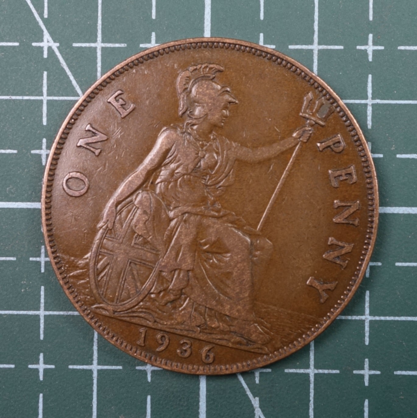 天业钱币散币、银币拍卖第22次专场 全场0元起拍0佣金，欢迎围观参拍 英国1936年1便士铜币