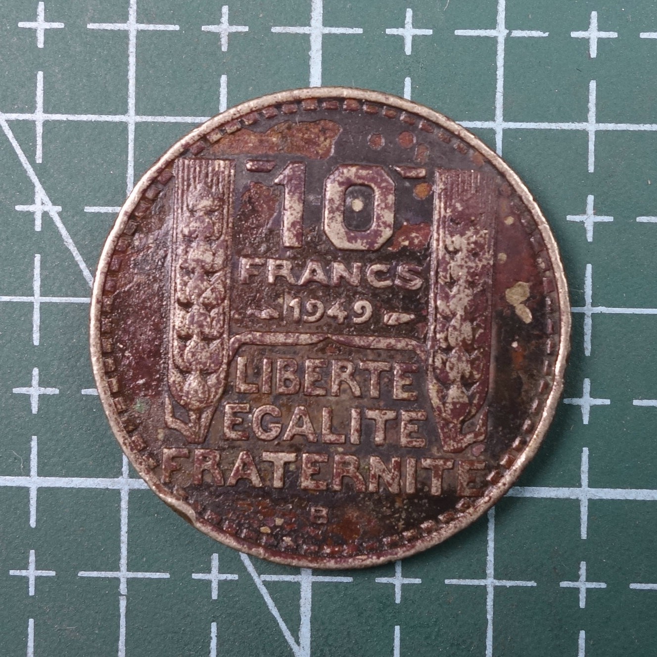 天业钱币散币、银币拍卖第22次专场 全场0元起拍0佣金，欢迎围观参拍 法国1949年10法郎