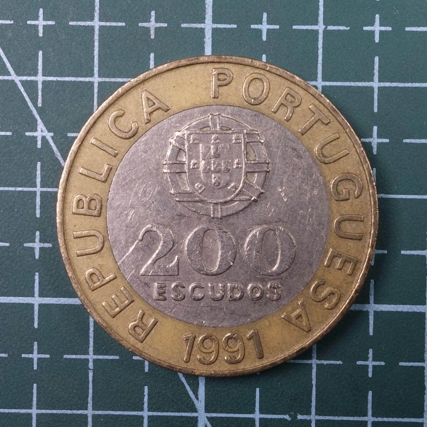 天业钱币散币、银币拍卖第22次专场 全场0元起拍0佣金，欢迎围观参拍 葡萄牙1991年200埃斯库多双色币