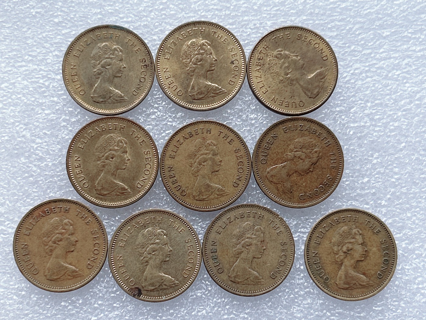 全场一元起拍 世界钱币散币、银币专场 第46期 香港70年代女王大一毫 香港大1毫 10枚