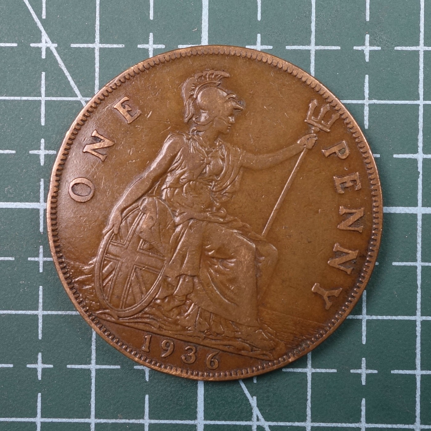 天业钱币散币、银币拍卖第22次专场 全场0元起拍0佣金，欢迎围观参拍 英国1936年1便士铜币