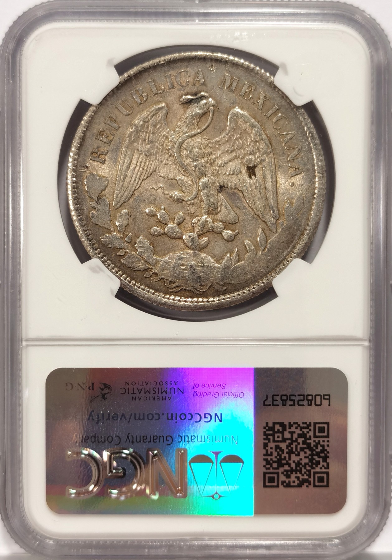 博洋堂世界钱币拍卖第056期（全场包邮） NGC AU55 墨西哥1899年ZS FZ版直边鹰洋，原汁原味