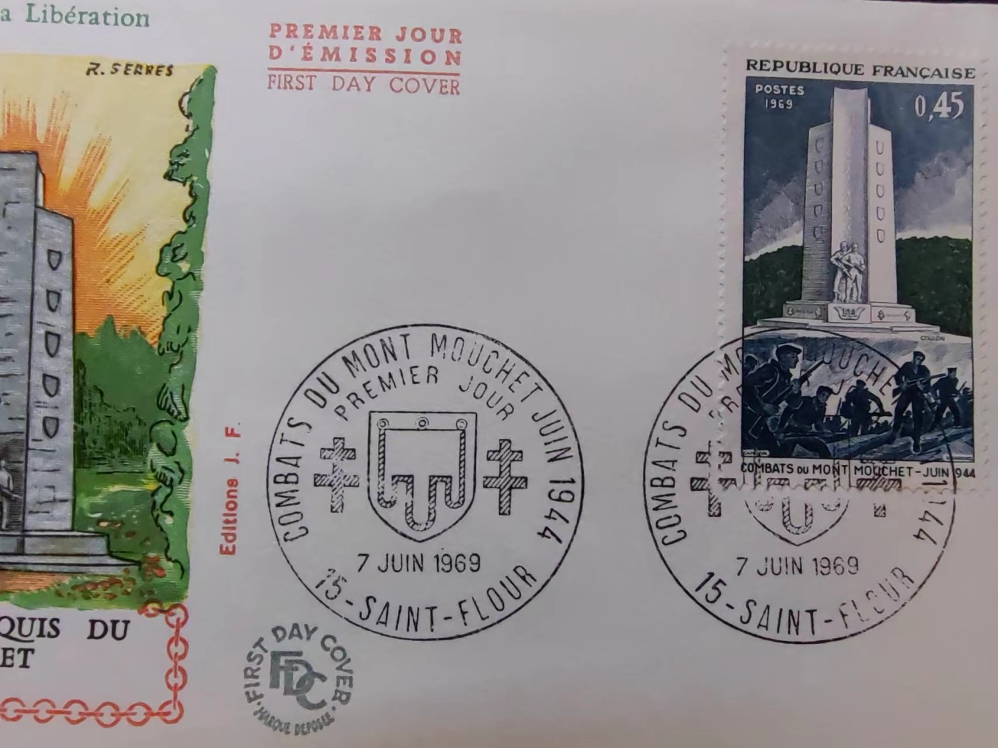 精选多國郵票品🔥💥（拍卖场）专场 第③⑧场 法国1969年 二战胜利25周年 英雄纪念碑