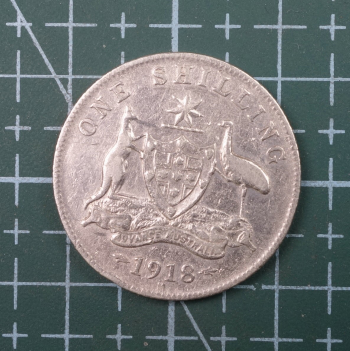 天业钱币散币、银币拍卖第22次专场 全场0元起拍0佣金，欢迎围观参拍 澳大利亚1918年1先令银币（重量：5.65克；含银：0.925