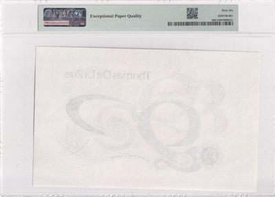 🌗乐淘淘世界纸币拍卖 第33期 测试钞专场🌓 英国德纳罗印钞公司1989年测试钞 单面印刷测试 PMG66EPQ