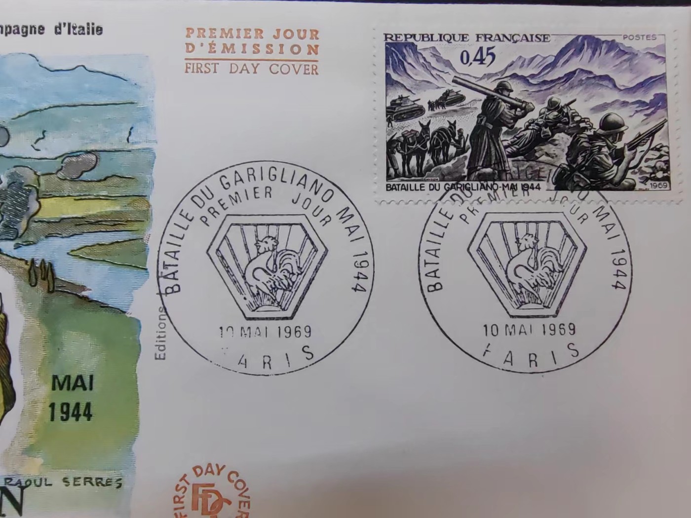 精选多國郵票品🔥💥（拍卖场）专场 第③⑧场 法国1969年 二战胜利25周年 加里利亚诺战役