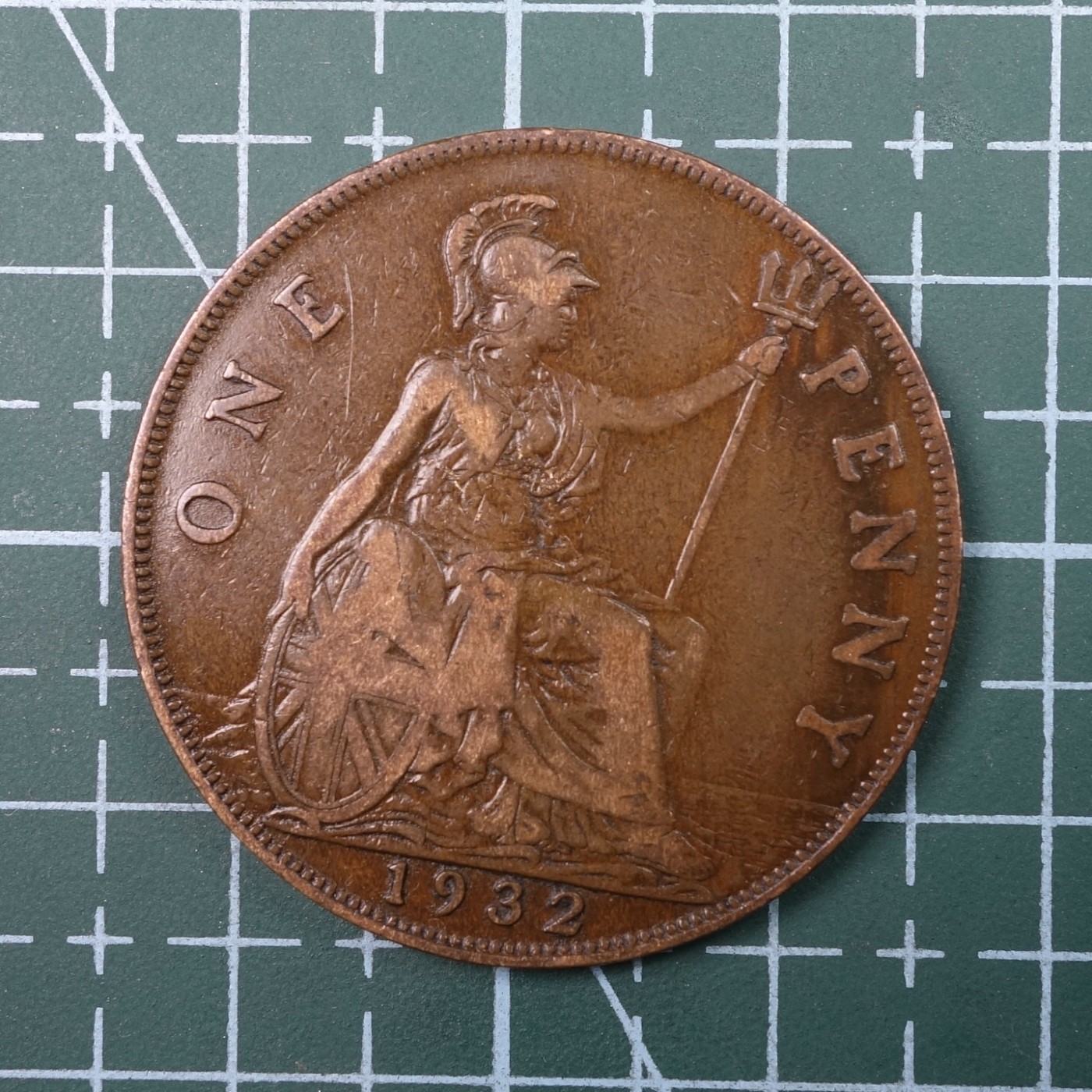 天业钱币散币、银币拍卖第22次专场 全场0元起拍0佣金，欢迎围观参拍 英国1932年1便士铜币