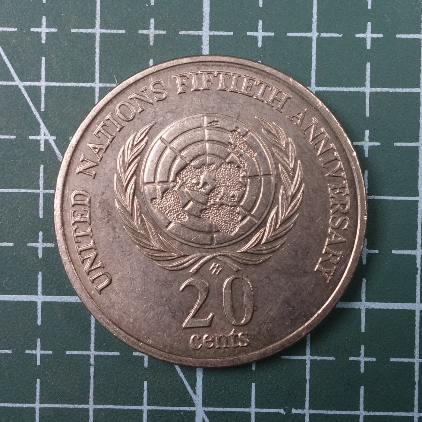 天业钱币散币、银币拍卖第22次专场 全场0元起拍0佣金，欢迎围观参拍 澳大利亚1995年联合国50周年20分纪念币